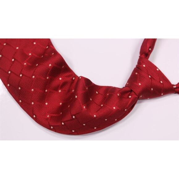 Giorgio Armani White Label Current Bright Red Sexy Checkered Silk Necktie Tie - Picture 1 of 6